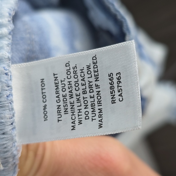 BP Ripped Nonstretch Denim Cutoff Shorts Size 26 ( 4 ) Blue Bleached Wash NWT - Picture 10 of 13